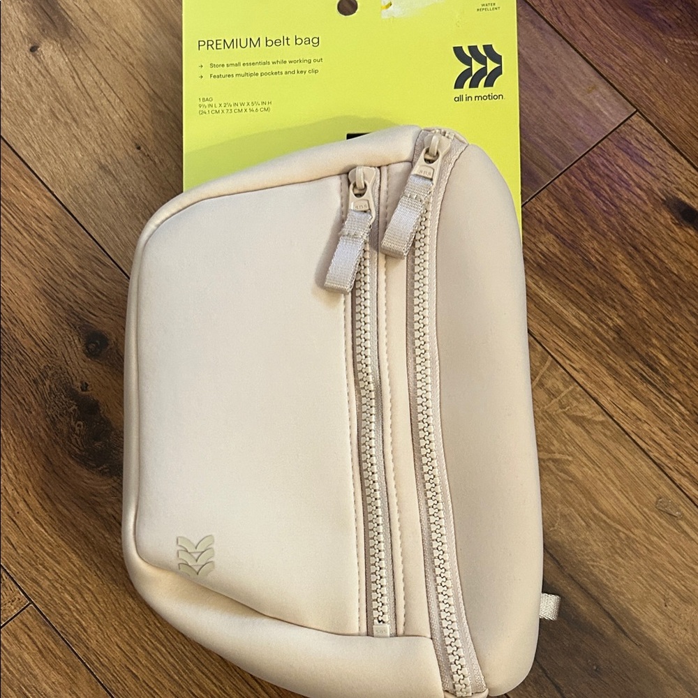 Premium Belt Bag - Cream Zippered Pouch